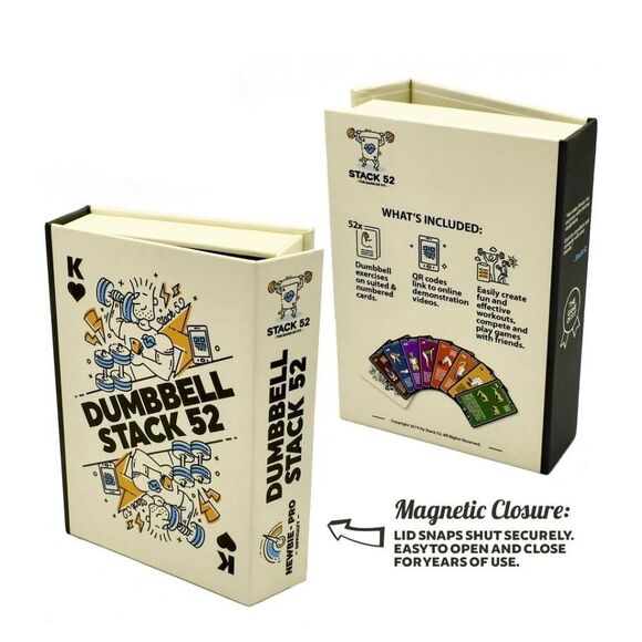 Dumbbell Stack Exercise Cards: Workout Playing Card Game. Designed by a Military - Picture 1 of 13